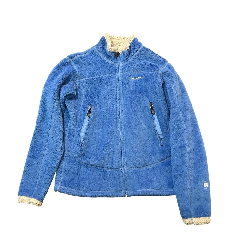 Vintage 90s Patagonia R4 Regulator Fleece Jacket Womens Small Blue Full Zip USA